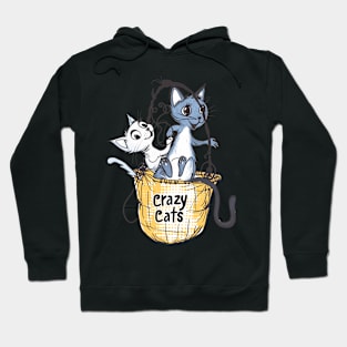 Cats playing with balls of yarn Funny T-shirt 2-08 Hoodie